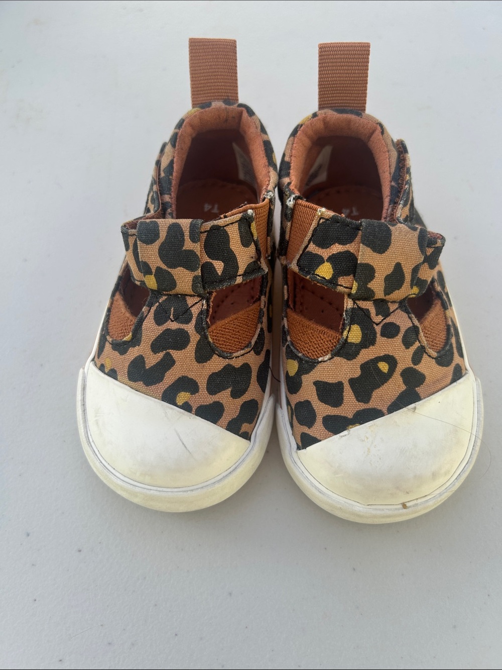 Toms Kids Leopard Print Sneakers in Brown, Black and Yellow